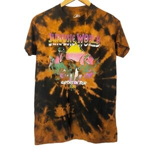 Jurassic World Raptors Tour 2015 Universal Studios Tie-Dye T-Shirt S Graphic Tee